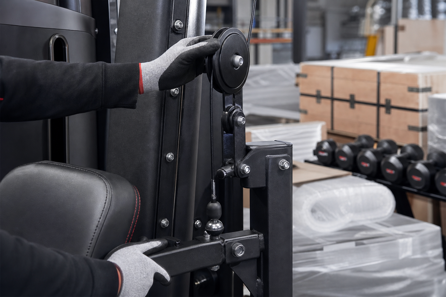 Fitness equipment quality inspection before delivery